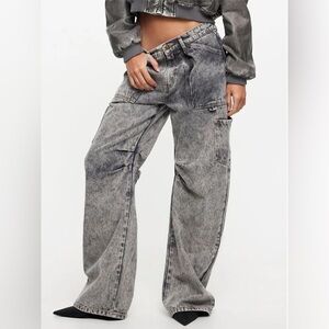LIONESS Miami Vice Low-Rise Baggy Jeans - S